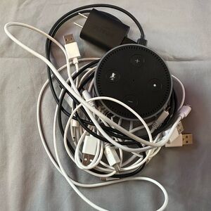 Black Alexa and various other charging cords